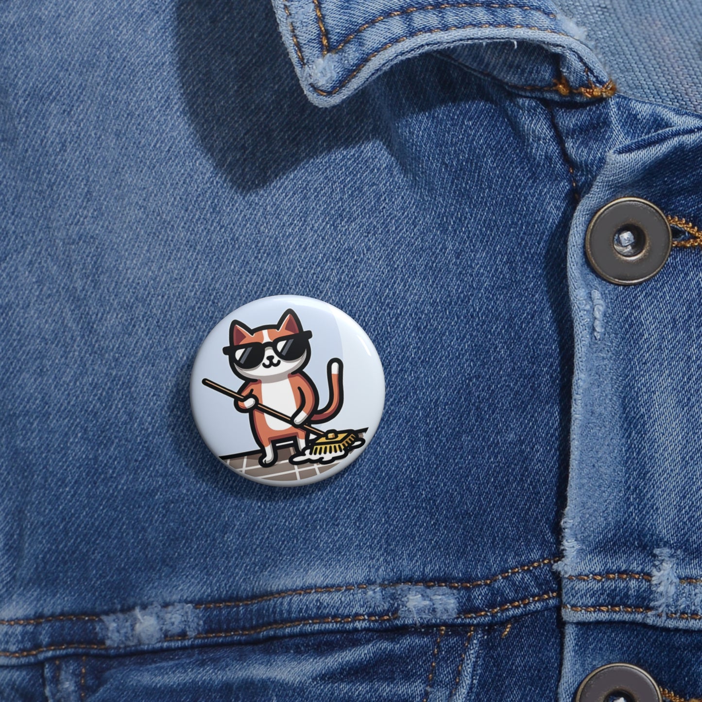 "Rub Dub Dub" Pin – Stay Fresh, Stay Clear! 😎🐱🧹