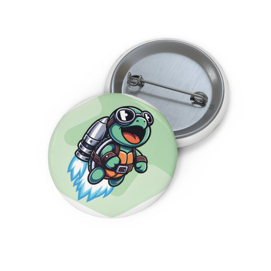 "Good Start" Pin – Small Steps, Big Glow! 🐢🚀✨
