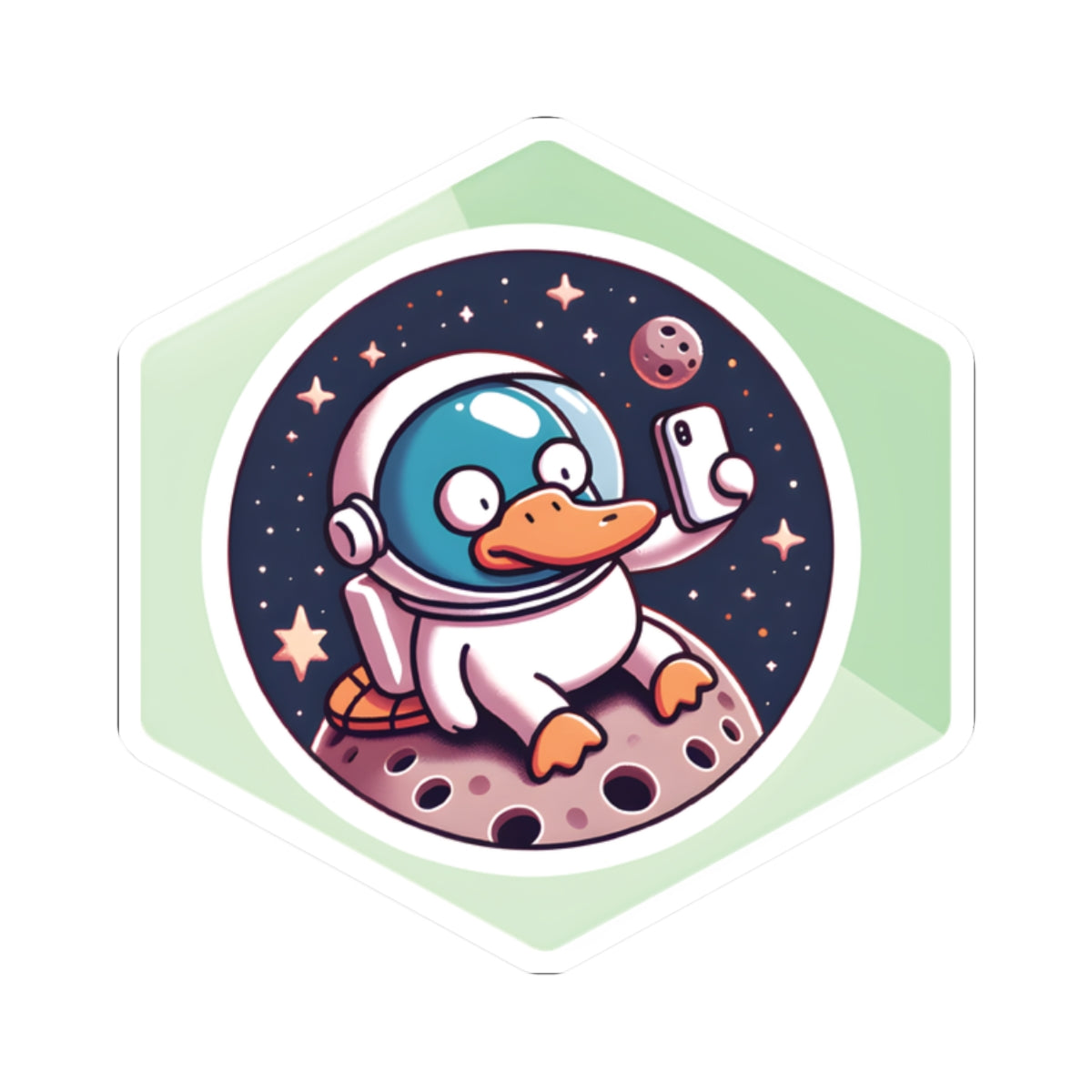 "Out of This World" Sticker – Glow Beyond Limits! 🚀🦆✨