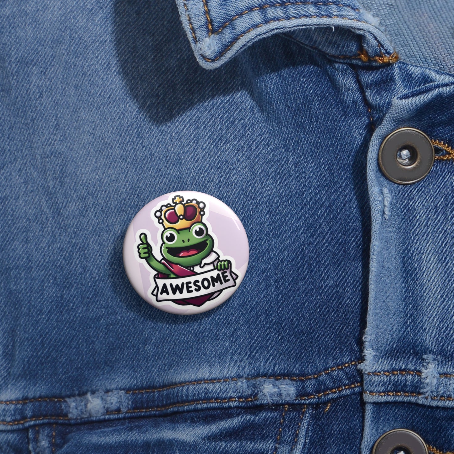 "Totally Awesome" Pin – 500 Missions? You’re Royalty! 🐸👑✨