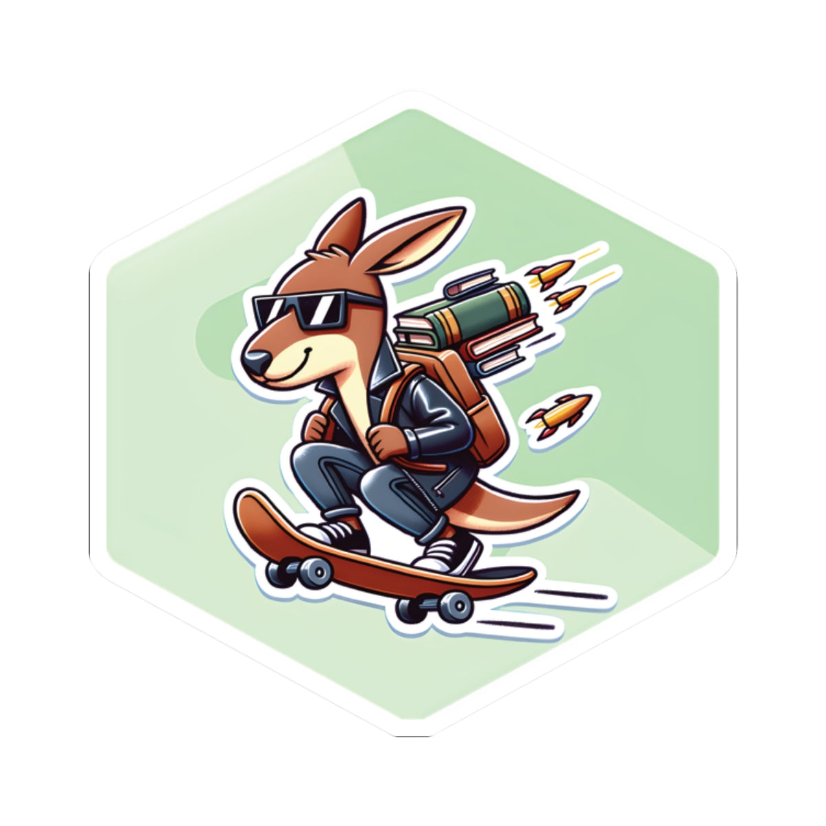 "There's More to Come" Sticker – Keep Rolling, Keep Glowing! 🦘🛹✨