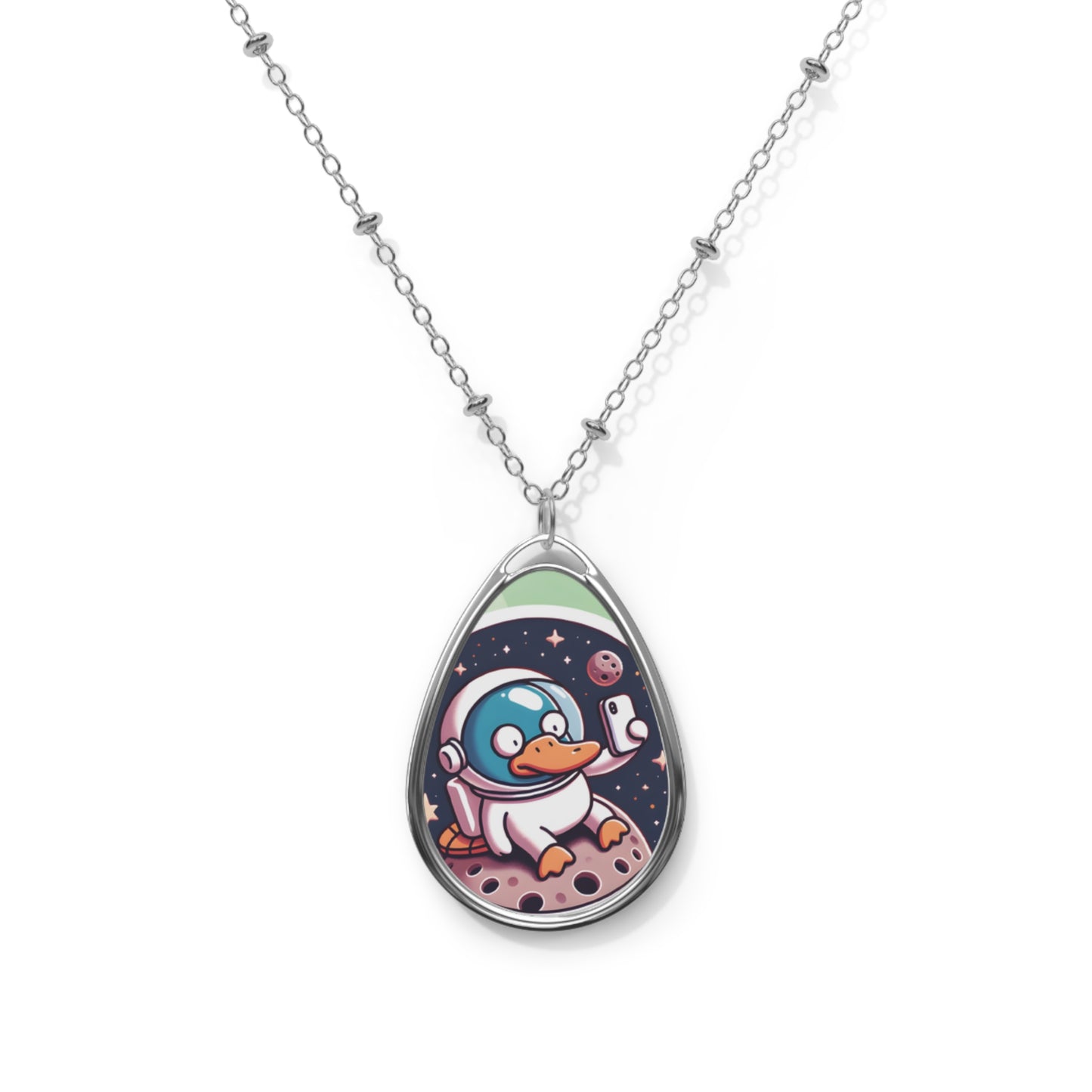 "Out of This World" Necklace – Wear Your Glow Like a Star! 🚀🦆✨