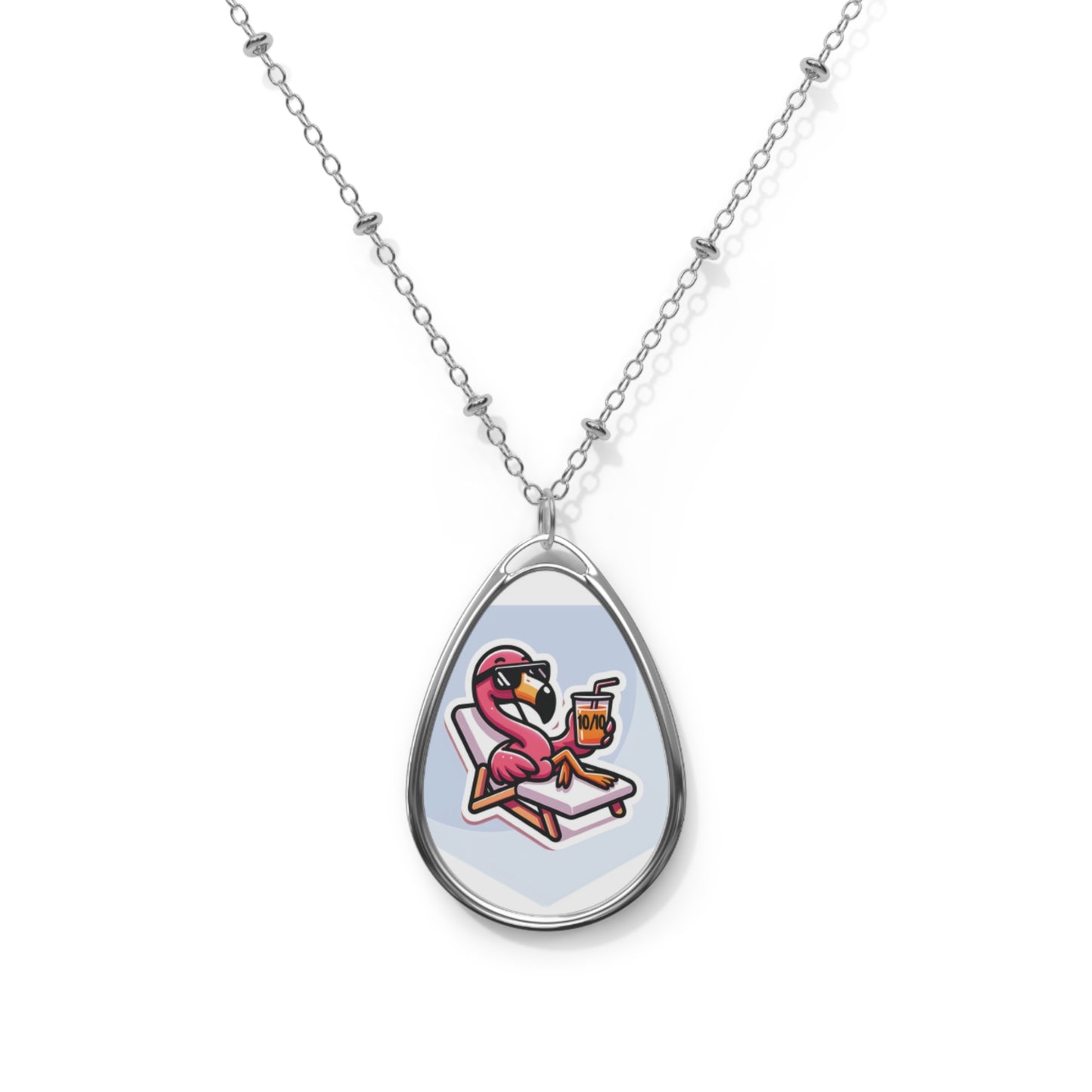 "10/10, No Question" Necklace – Wear Your Confidence! 🦩🍹✨