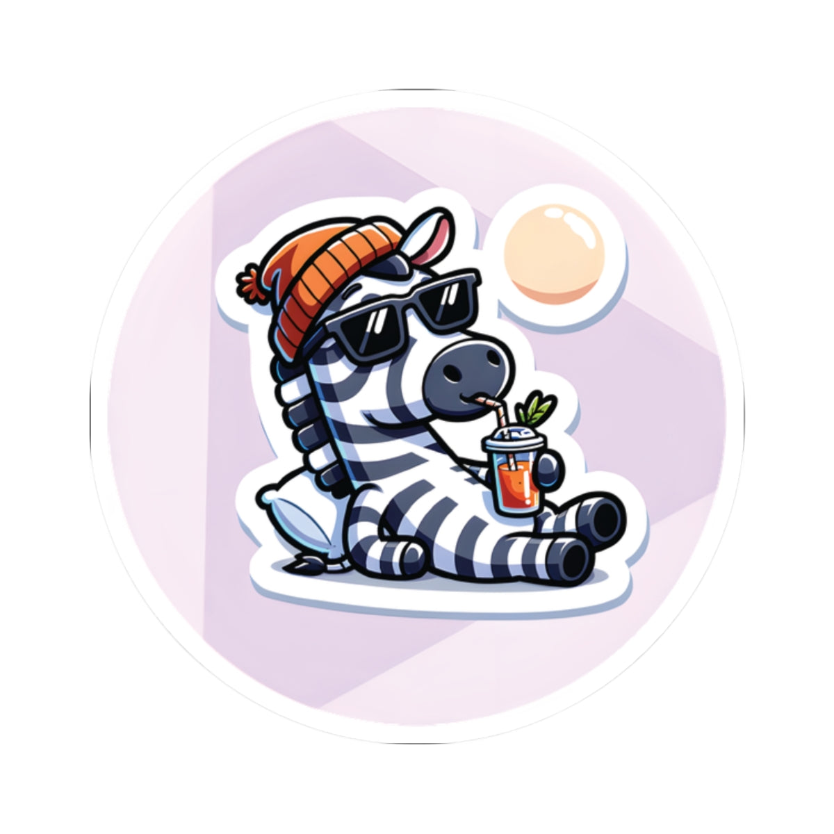 "Smarty" Sticker – Learn, Chill, Glow! 🦓🍹✨