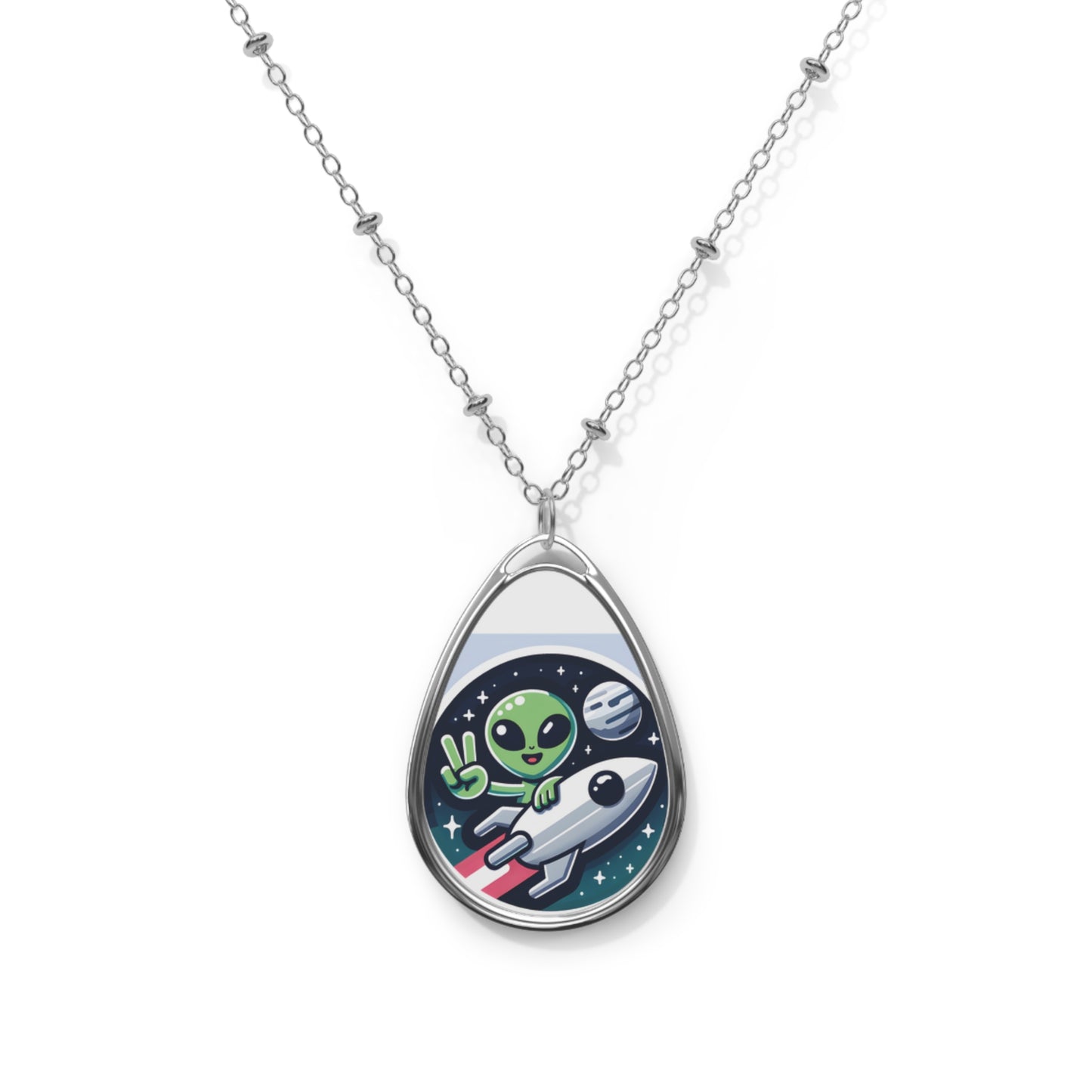 "Welcome Aboard" Necklace – Your Journey to Clear Skin Starts Now! 🚀👽✌️